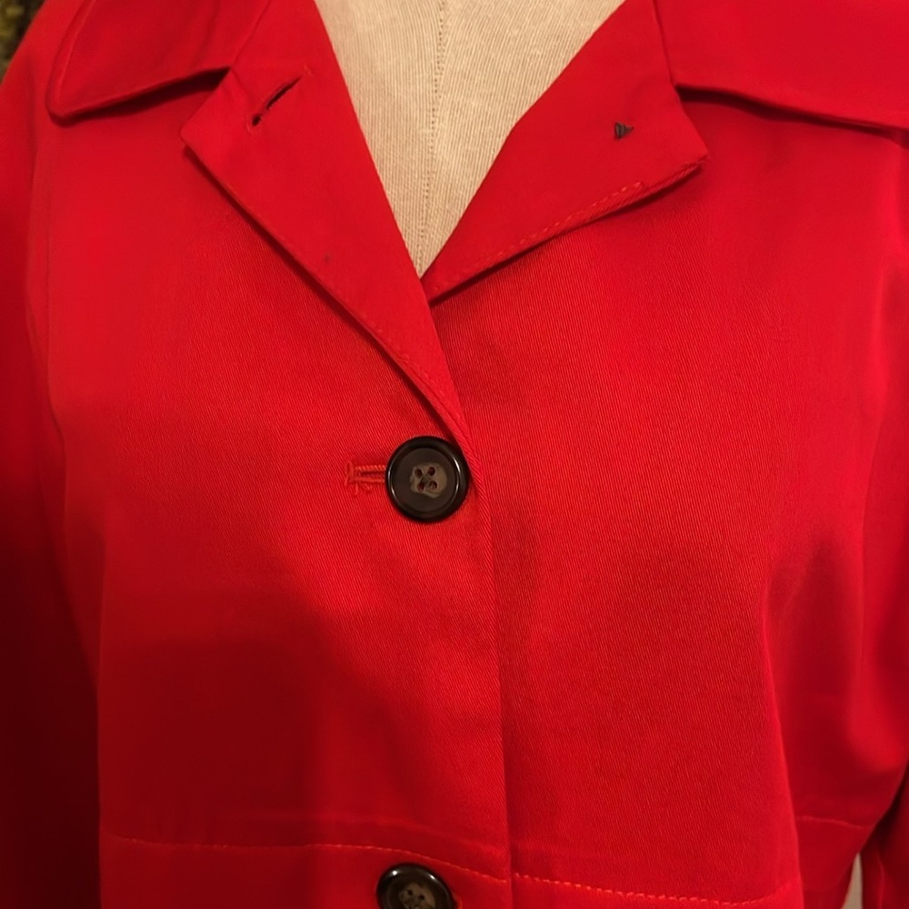 Vibrant Poppy Trench Coat - Picture 5 of 9
